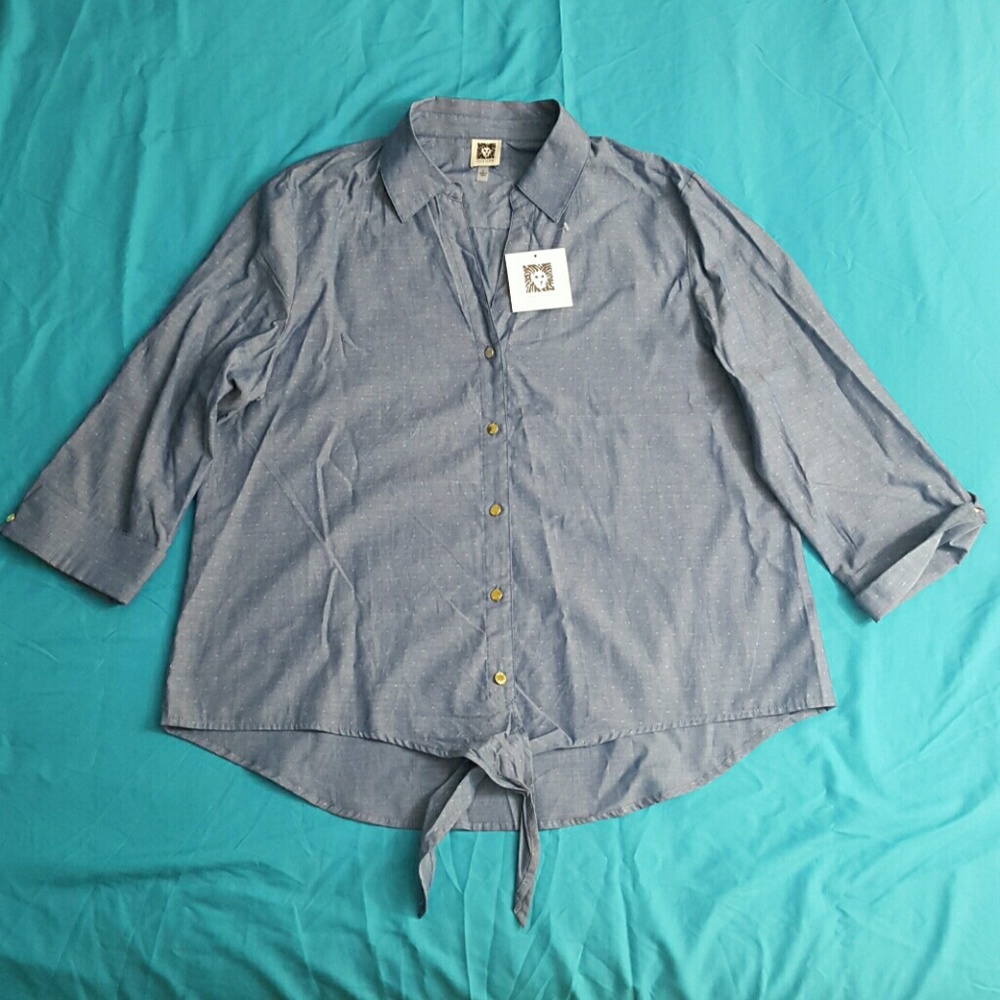 NWT ANNE KLEIN BUTTON DOWN SHIRT